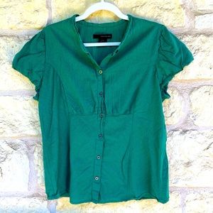 Calvin Klein Jeans green and white striped top